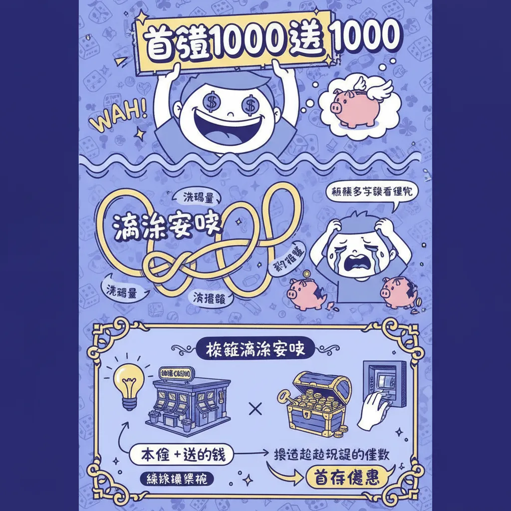 首儲1000送1000：看懂流水要求與優惠活動攻略